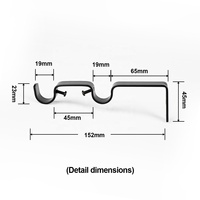 Vente en gros de supports de rideaux en métal au design moderne Offre Spéciale accessoires de draperie à double support avec supports en métal