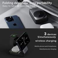 Nouveau chargeur sans fil portable, flexible et pliable, support de charge rapide 15W, adaptateur de voyage universel, magnétique, type-C, écouteurs