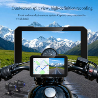 Gallop Sprite Layar Sentuh IPS 5 Inci GPS Navigasi Motor Wireless CarPlay Android Auto DVR Perekam Video 2 Kamera+TMPS