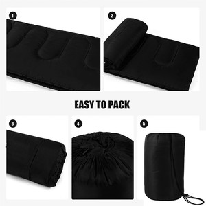 Sac de couchage léger à enveloppe pour adultes, matière ultra légère, cyclisme Camping, 4 saisons - Product Image 6