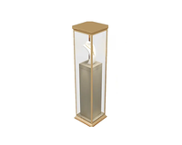 Vitrine à bijoux multi-tiroirs avec éclairage LED, couleur/taille personnalisable, plateau en verre trempé et acier inoxydable, durable