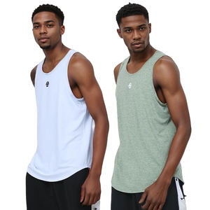 Top venta Spandex/algodón culturismo gris Ideal para entrenar correr o Fitness capas chalecos de entrenamiento - Product Image 3