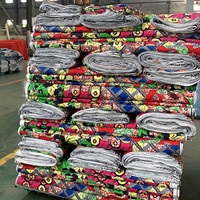 Tela de Algodón Ankara de Alta Calidad con Estampado Personalizado de Flores, Tela de Algodón Estampada Africana y Cera, 6 Yardas
