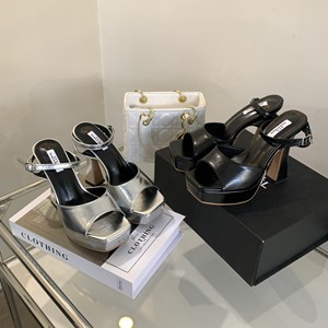 Sandales à talons hauts pour femmes, design 2023, mode, bout ouvert, semelle épaisse, chaussures élégantes pour femmes, plateforme extérieure, sandales - Product Image 3