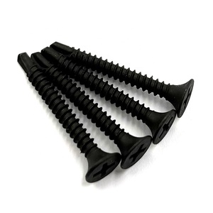 Vis à cloisons sèches, livraison, phosphatées noires, Phillips, autotaraudeuses, à tête ovale, à pas fin et à pas grossier - Product Image 2