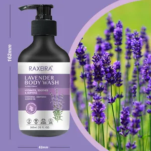 Wholesale Organic Anti-Fungal Lavender Body Wash Moisturizing Liquid Soap Deep Cleansing Body Lotion Shower Gel