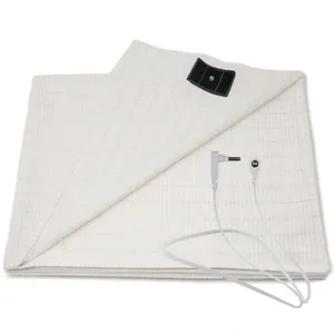 Customized Grounding Bed Sheet With Grounding Cord Materials Organic Cotton And Silver Fiber Natural Wellness