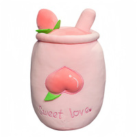 Coussin en peluche super doux Panda Kawaii Bubble Tea, rembourré en coton PP, doublure en maille, lavable, anti-stress, cadeau, vente en gros