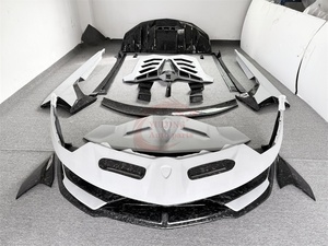 Kit carrosserie semi-carbone forgé style SVJ pare-chocs avant pare-chocs arrière jupe latérale becquet pour <span class=keywords><strong>Lamborghini</strong></span> Aventador LP700 LP720 - Product Image 2
