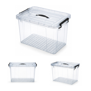 ZNST027 Rechteckige Transparente Stapelbare Lebensmittelechte PP-Kunststoff Staubdichte Aufbewahrungsbox Multifunktionaler Haushaltsorganizer mit Schnappverschluss - Product Image 4