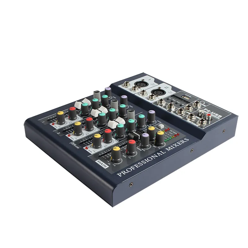 OEM F4-USB Desain Baru Peralatan Studio Rekaman Mixer Audio Mini untuk Dj Sound Box