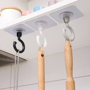 <b>Adhesive</b> <b>Hook</b> With 360 Degree Rotation Large Size No Drill Required For Kitchen Utensils And Curtains - Product Image 1