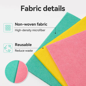 Paño de cocina sueco biodegradable no tejido <span class=keywords><strong>para</strong></span> limpieza del hogar de algodón de pulpa de madera alemana de <span class=keywords><strong>tres</strong></span> colores <span class=keywords><strong>para</strong></span> Cocina - Product Image 2