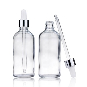 100ml clear Glass Dropper Bottles for Essential Oil Perfume Makeup Cosmetic Eye Liquid Storage Containers With Glass Pipette