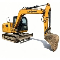 Excavadora de cadenas mini usada Liugong 906F de 6 toneladas con motor diésel Yanmar, nueva excavadora hidráulica para construcción