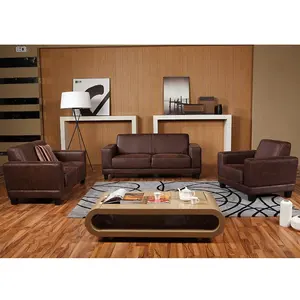 New Condition Living Room Furniture Simple Design Modern 6 Seater Drawing Room Genuine Leather Sofa Sets