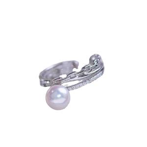 Base para Anillo de Plata S925, Accesorios para Perlas DIY, Anillo de Moda con Cuentas Redondas de 8-12 mm, Soporte para Joyería-10493 - Product Image 5
