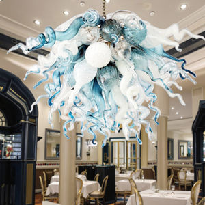 מודרני בעבודת יד, פרח פופ החוצה נברשות & תליון אורות מפוצצים זכוכית מוראנו בית מנורות דקורטיביות - Product Image 3