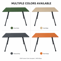 Table de pique-nique portable légère en aluminium pour le camping, la plage, les barbecues, la randonnée et les voyages, avec sac de transport