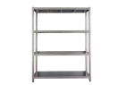 Rak <span class=keywords><strong>Display</strong></span> logam Stainless Steel, rak <span class=keywords><strong>Display</strong></span> baja anti karat empat lapisan dapat disesuaikan tinggi - Product Image 2
