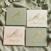 Cartes de remerciement personnalisées, taille et couleur assorties, options variées, cartes vierges pliées avec enveloppe pour les commandes en gros
