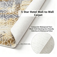Moquette en polyester ignifuge B1 pour hall d'hôtel, antidérapante, acceptant les images personnalisées avec échantillon de couleur gratuit