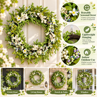 Guirlande de printemps artificielle, baies et verdure florale, décoration d'intérieur, ornement mural ou à suspendre à la porte, design réaliste, vente en gros d'usine
