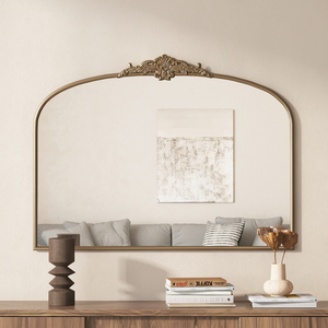 Arched Gold <b>Mirror</b> 40x30 Full Metal Frame Baroque Traditional Ornate Wall <b>Mirror</b> - Product Image 1