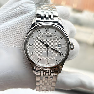 Montres Classiques Rétro de Luxe pour Hommes, Boîtier en Acier Inoxydable Lumineux, Cadran en Verre 41mm, Bracelet en Alliage 20mm, Fonction Calendrier Non Disponible - Product Image 6