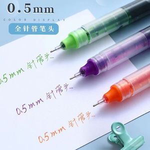 Direct <b>Liquid</b> Rollerball Pen 0.5Mm Needle Tip Stainless Steel Quick Dry Waterproof Office Student Stationery - Product Image 3
