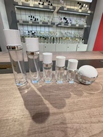 Ensemble de flacons cosmétiques de luxe en verre à prix d'usine avec bouchon doré – Bouteilles vides pour lotion, sérum et crème – Emballage cosmétique en verre
