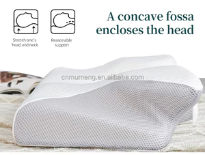 Oreiller ergonomique en mousse à mémoire de forme, design papillon, respirant, pour dormeurs sur le côté et sur le dos - Style moderne - Product Image 2