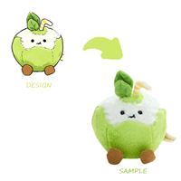 Peluche personnalisée Gâteau de noix de coco vert, Série Thé de l'après-midi, Jouet en peluche, Cadeau mignon pour couple, Souvenir d'anniversaire, Mascotte en peluche