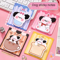 Nouveautés : Blocs-notes autocollants mignons en forme de chien, papeterie Kawaii pour étudiants avec messages, Papeleria Nouveauté