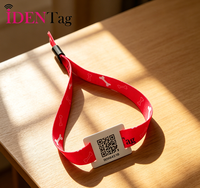 Bracelet en tissu RFID en polyester souple étanche IP68 13,56 MHz N-TAG215 NFC pour paiement sans argent liquide en spa et piscine