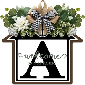 Cross-border new product personalized front door decoration door hanging sign layout props wooden 26-letter <b>alphabet</b> crafts pend - Product Image 6