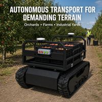Robot de transport de marchandises Follow-me pour vergers et fermes, avec navigation RTK LiDAR et charge utile de 200 kg