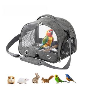Toptan kuş standı levrek ve paslanmaz tepsi ile seyahat taşıyıcısı seyahat için taşınabilir küçük kuş papağan Parakeet taşıyıcı - Product Image 2