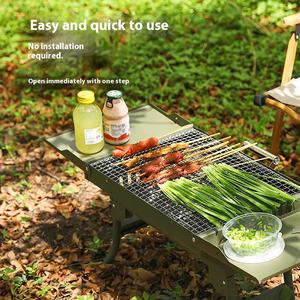 Fabricant professionnel de gril de <span class=keywords><strong>barbecue</strong></span> en acier inoxydable <span class=keywords><strong>Barbecue</strong></span> à charbon de bois ignifuge portable pour camping en plein air - Product Image 3