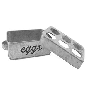 Plateau à œufs rouille, 10 pouces, porte-œufs galvanisé - Product Image 1