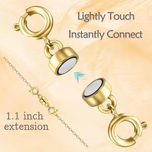 Qulltk Double <b>Magnetic</b> Necklace <b>Clasps</b> And Closures K Gold And Silver Bracelet Extender Jewelry <b>Clasps</b> Converters For DIY Jewelr - Product Image 3