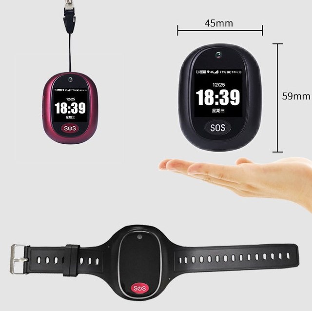 Mini SOS GPS LBS Plastic 4G Two Way Communication Alzheimer Tracker with SOS Alarm for Elderly