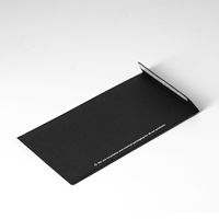 Enveloppes en papier d'invitation autocollantes noires de luxe, petites, pour emballages cadeaux, enveloppes en carton avec impression de logo personnalisé