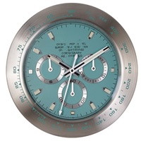 Horloge murale créative en métal moderne de style vintage classique, ronde, de couleur noire, à quartz mécanique, pour la décoration de la maison