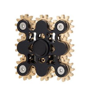 Lệnh khẩn cấp steampunk cơ khí động đậy <span class=keywords><strong>Spinner</strong></span>-Thiết kế bánh răng kim loại, im lặng quay đồ chơi cho sự lo lắng & tập trung, quà tặng cho người lớn (Bạc/Đen) - Product Image 5