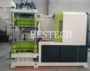 700*600mm Sinto प्रौद्योगिकी Flaskless स्वत: क्षैतिज हरे रंग की रेत मोल्डिंग मशीन