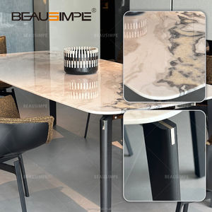 <span class=keywords><strong>Oskar</strong></span> โต๊ะรับประทานอาหารแบบเรียบง่ายร่วมสมัยดีไซน์หรูหราด้านบนหินอ่อนแบบพรีเมี่ยมเรียวขาไม้แอชสำเร็จรูปสีทึบเฟอร์นิเจอร์โรงแรม - Product Image 6