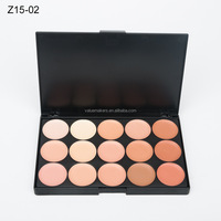 Palette de crème correctrice longue durée à couverture complète 15 couleurs de marque privée pour tous les types de peau avec 3 options de logo