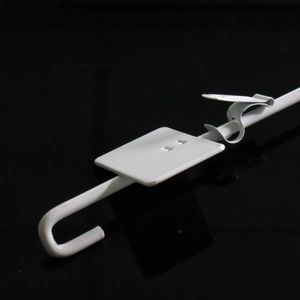 12 Station Hanging Merchandise Strips with <b>Hooks</b> 31 Inch Metal Display <b>Clip</b> Strips for Retail Display with Label Header - Product Image 3