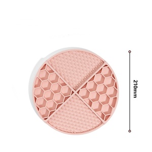 Ciotola di alimentazione lenta in Silicone con coperchio leccante per cani gatti antiscivolo cibo per animali domestici tappetino Anti soffocamento piatto per mangiatori veloci sani - Product Image 6